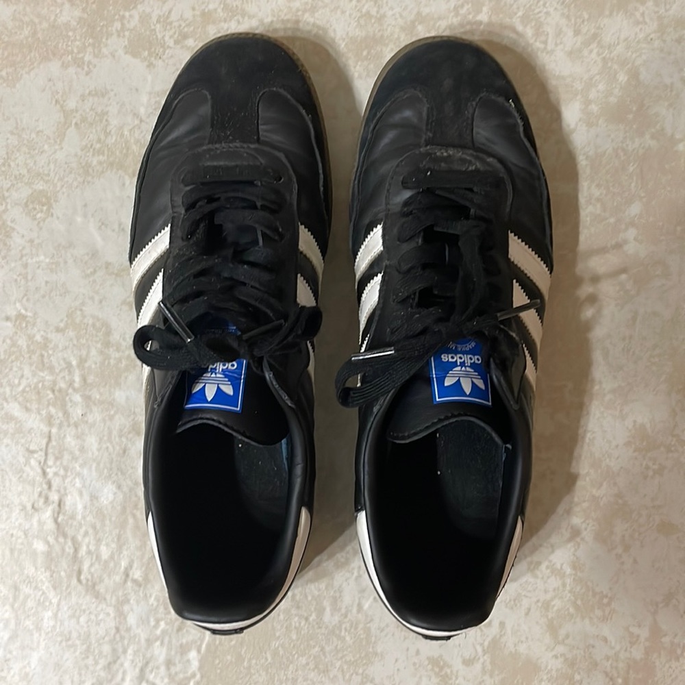 Adidas Samba Classic Mens Shoes Size 10 Black Leather Indoor Soccer Suede